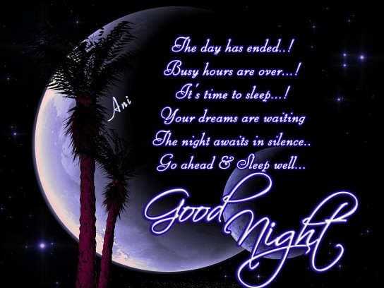 Good Night Greetings Quotes Animated Free Download - Todayz News