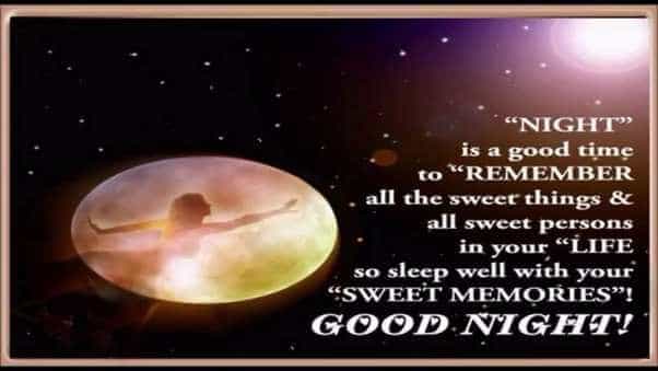 sweet romantic good night sms for her